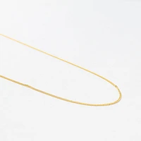 14K Yellow Gold 0.80mm Curb Chain (18")