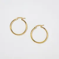 Tube Hoop Earrings in 10K Yellow Gold