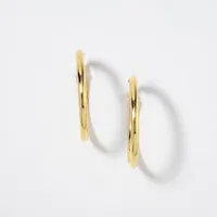 Tube Hoop Earrings in 10K Yellow Gold