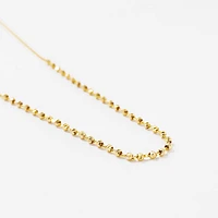 Mini Diamond Cut Beaded Chain in 10K Yellow Gold