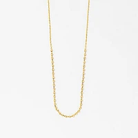 Mini Diamond Cut Beaded Chain in 10K Yellow Gold