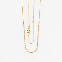 Mini Diamond Cut Beaded Chain in 10K Yellow Gold