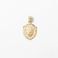 Lion Pendant in 10K Yellow Gold