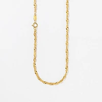14K Yellow Gold 2.5mm Singapore Chain (18")