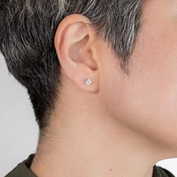 Lab Grown Diamond Stud Earrings in 14K White Gold ( ct tw