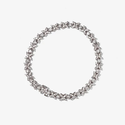 Diamond Petal Bracelet in 10K White Gold (3.00 ct tw)