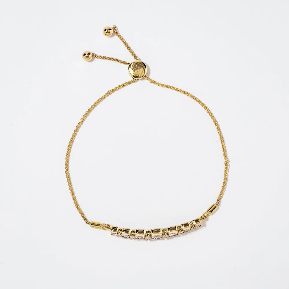 Diamond Bolo Bracelet in 10K Yellow Gold (0.40 ct tw)