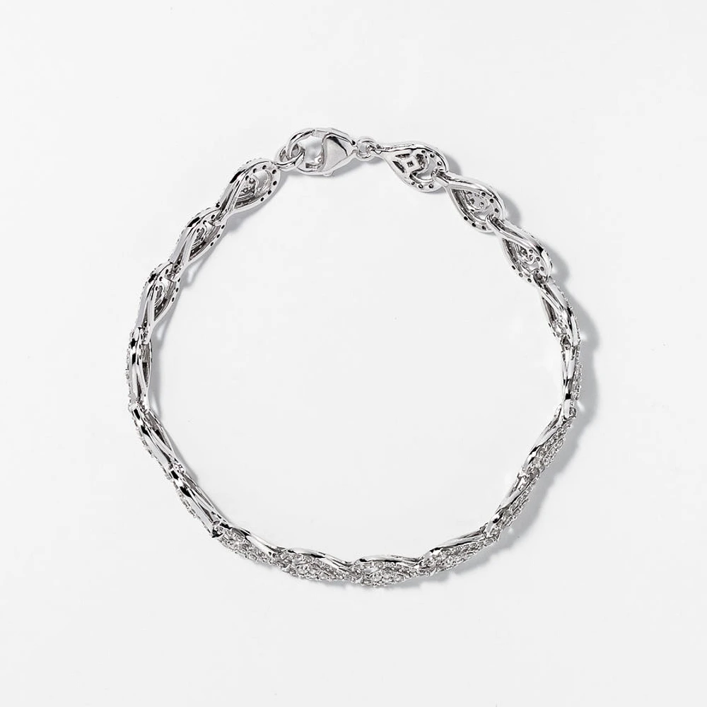 Diamond Bracelet in 10K White Gold (3.00 ct tw)