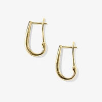 Channel Set J Hoop Diamond Earrings in 10K Yellow Gold (0.75 ct tw)