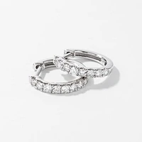 Diamond Hoop Earrings in 10K White Gold (0.50 ct tw)