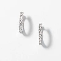 Diamond Hoop Earrings in 10K White Gold (0.50 ct tw)