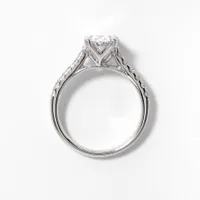 Lab Grown Oval Cut Diamond Engagement Ring in 14K White Gold (2.33 ct