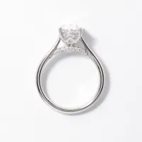 Lab Grown Oval Cut Diamond Engagement Ring 14K Gold (2.07 ct