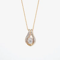 Diamond Cluster Necklace in 10K Yellow Gold (0.33 ct tw)
