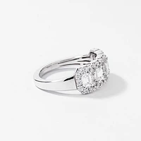 Diamond Cluster Ring 14K White Gold (1.50 ct tw)