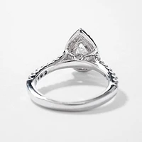 Pear Shape Diamond Engagement Ring 14K White Gold (1.38 ct tw)