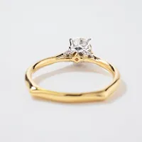 -Tara- Diamond Engagement Ring With Sapphire Accents 14K Yellow Gol