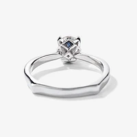 Holly- Diamond Engagement Ring With Sapphire Accents 14K White Gol