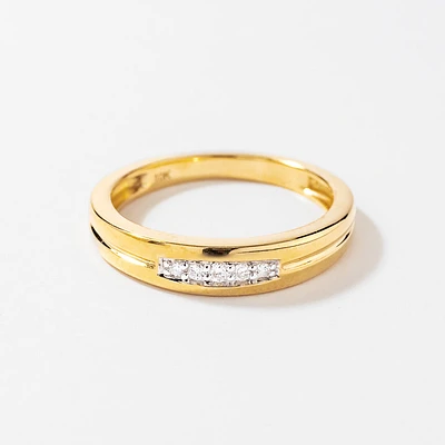 Ladies Diamond Wedding Band 10K Yellow Gold (0.05 ct tw)