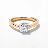 Diamond Engagement Ring 14K Yellow and White Gold (0.68 ct tw)