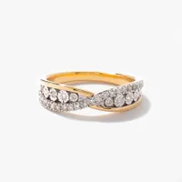 Diamond Cluster Ring 10K Yellow Gold (0.25 ct tw)