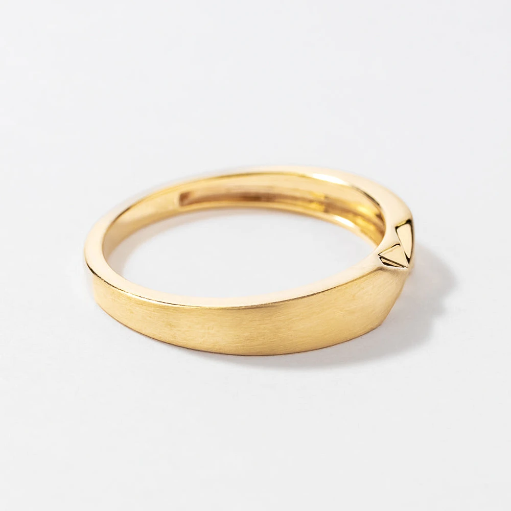 Men's Point Ring 10K Yellow Gold