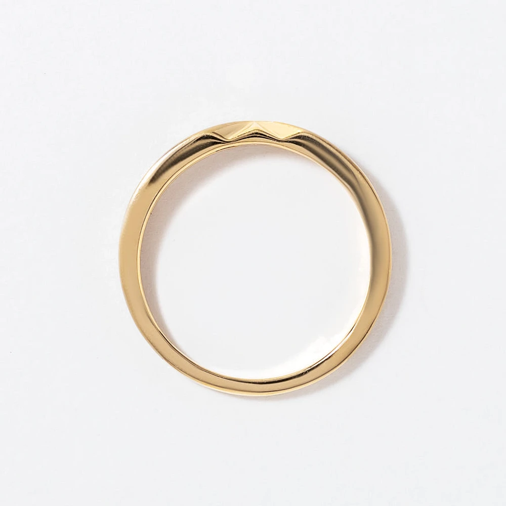 Men's Point Ring 10K Yellow Gold