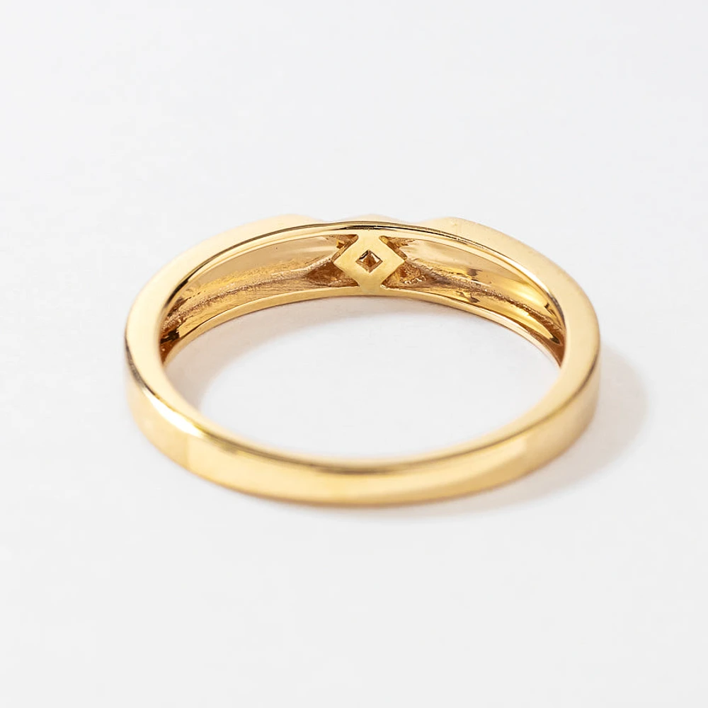 Men's Point Ring 10K Yellow Gold