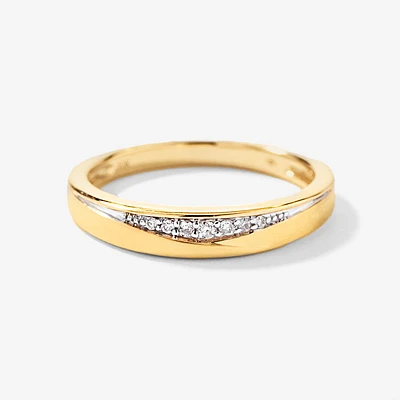 Diamond Wedding band 10K Yellow Gold (0.04 ct tw)