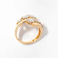 Diamond Cluster Ring 10K Yellow Gold (0.70 ct tw)