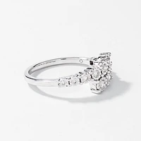 Diamond Cluster Ring 10K White Gold (0.30 ct tw)
