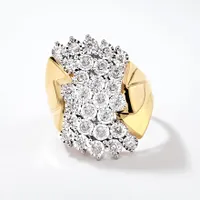 Diamond Dinner Ring 10K Yellow Gold (1.00 ct tw)