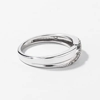 Ladies Diamond Wedding Band 10K White Gold (0.06 ct tw)