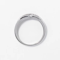 Ladies Diamond Wedding Band 10K White Gold (0.06 ct tw)