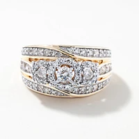 Diamond Dinner Ring 10K Yellow Gold (1.00 ct tw)