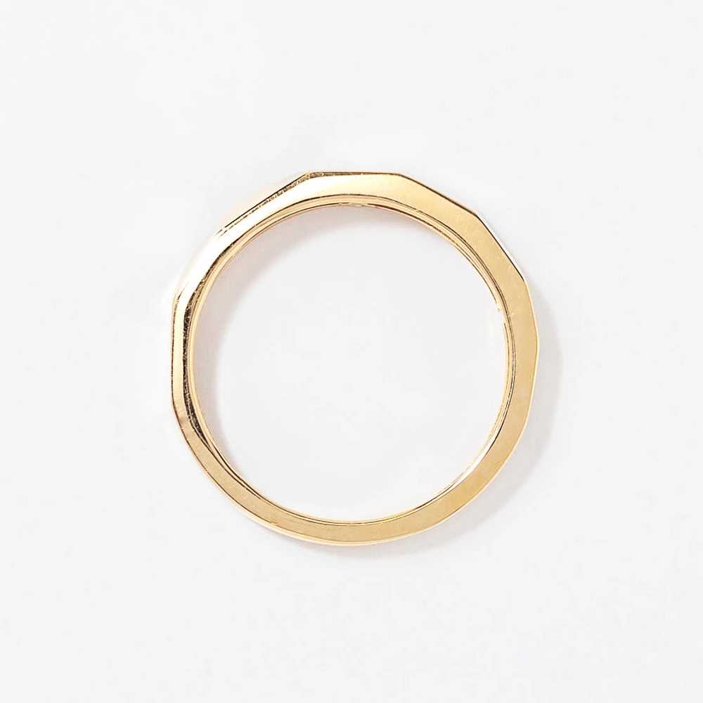 Men's Geometric Ring in 10K Yellow Gold