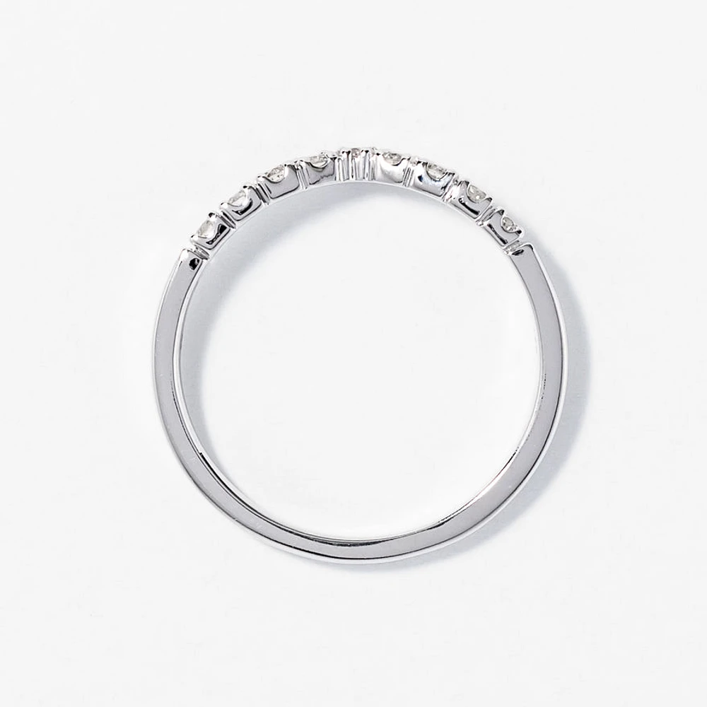 V Shape Diamond Anniversary Band 14K White Gold (0.25 ct tw)