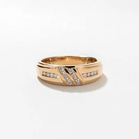 Men’s Diamond Wedding Band 10K Yellow Gold (0.24 ct tw)