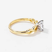 Diamond Cluster Ring 10K Yellow and White Gold (0.16 ct tw)
