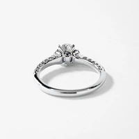 Diamond Engagement Ring With Sapphire Accents 14K White Gold (1.22