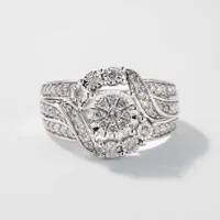 Diamond Dinner Ring 10K White Gold (0.75 ct tw)