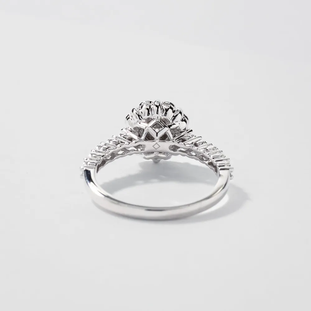 Diamond Cluster Ring 10K White Gold (0.35 ct tw)