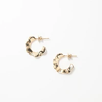 Wavy Hook Earrings in 10K Yellow Gold