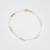 Infinity Bracelet in 10K Yellow Gold