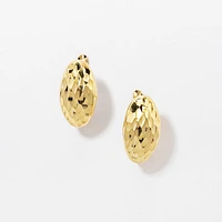 Diamond Cut Hoop Earrings in 10K Yellow Gold