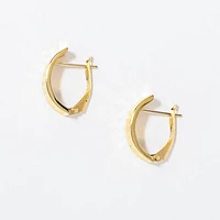 Diamond Cut Hoop Earrings 10K Yellow Gold