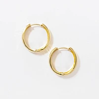 Textured Hoop Earring in 10K Yellow Gold