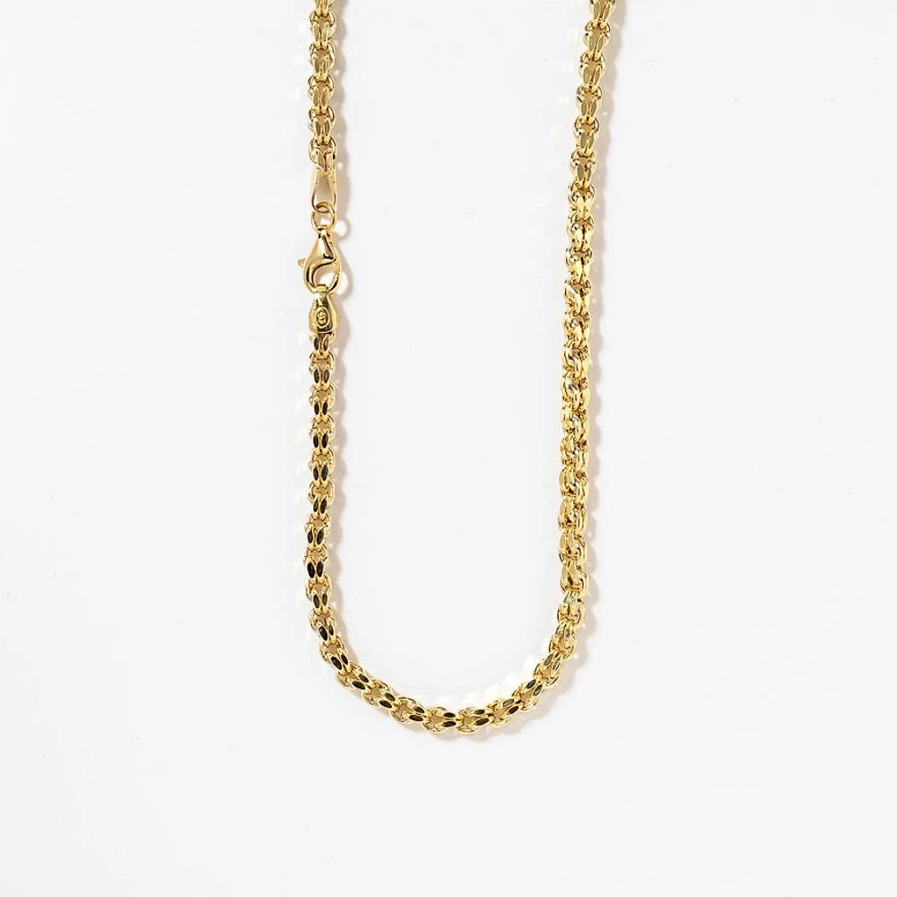 3.5mm Double Link Chain in 10K Yellow Gold (17")