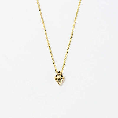 Diamond Shape Necklace in 10K Yellow Gold