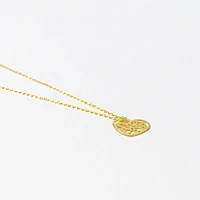 Open Heart Necklace in 10K Yellow Gold